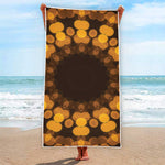 Yellow Spot Kaleidoscope Print Beach Towel