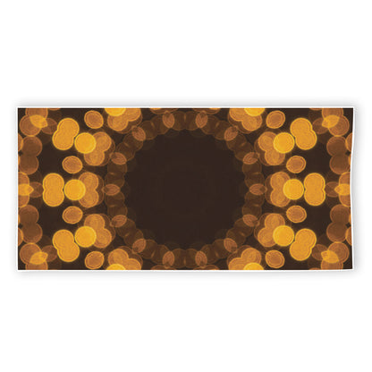 Yellow Spot Kaleidoscope Print Beach Towel