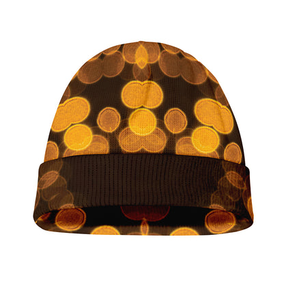 Yellow Spot Kaleidoscope Print Beanie