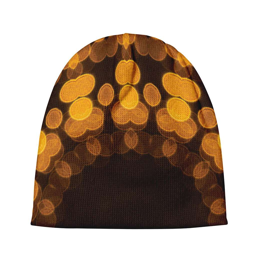 Yellow Spot Kaleidoscope Print Beanie