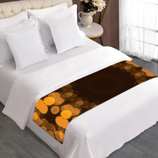 Yellow Spot Kaleidoscope Print Bed Runner