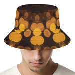 Yellow Spot Kaleidoscope Print Bucket Hat