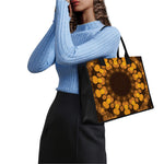 Yellow Spot Kaleidoscope Print Canvas Tote Bag