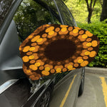 Yellow Spot Kaleidoscope Print Car Side Mirror Covers