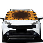 Yellow Spot Kaleidoscope Print Car Windshield Snow Cover