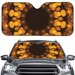 Yellow Spot Kaleidoscope Print Car Windshield Sun Shade