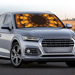 Yellow Spot Kaleidoscope Print Car Windshield Sun Shade