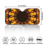 Yellow Spot Kaleidoscope Print Car Windshield Sun Shade