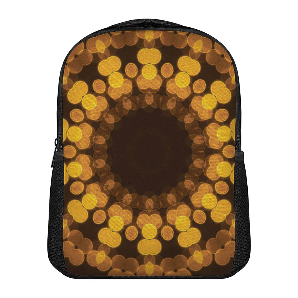 Yellow Spot Kaleidoscope Print Casual Backpack