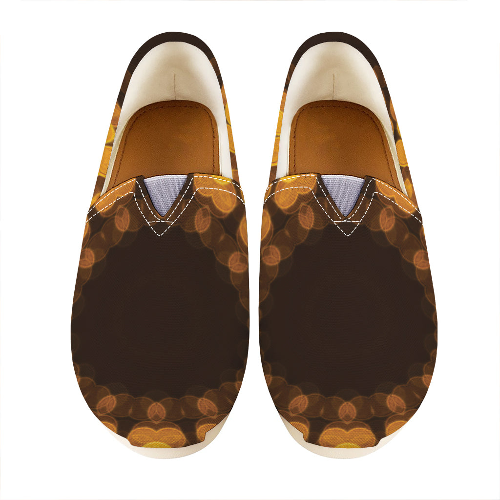 Yellow Spot Kaleidoscope Print Casual Shoes