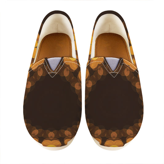 Yellow Spot Kaleidoscope Print Casual Shoes