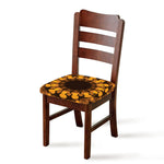 Yellow Spot Kaleidoscope Print Chair Cushion Cover