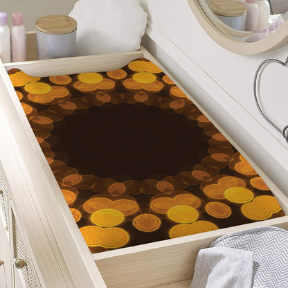 Yellow Spot Kaleidoscope Print Changing Pad Cover