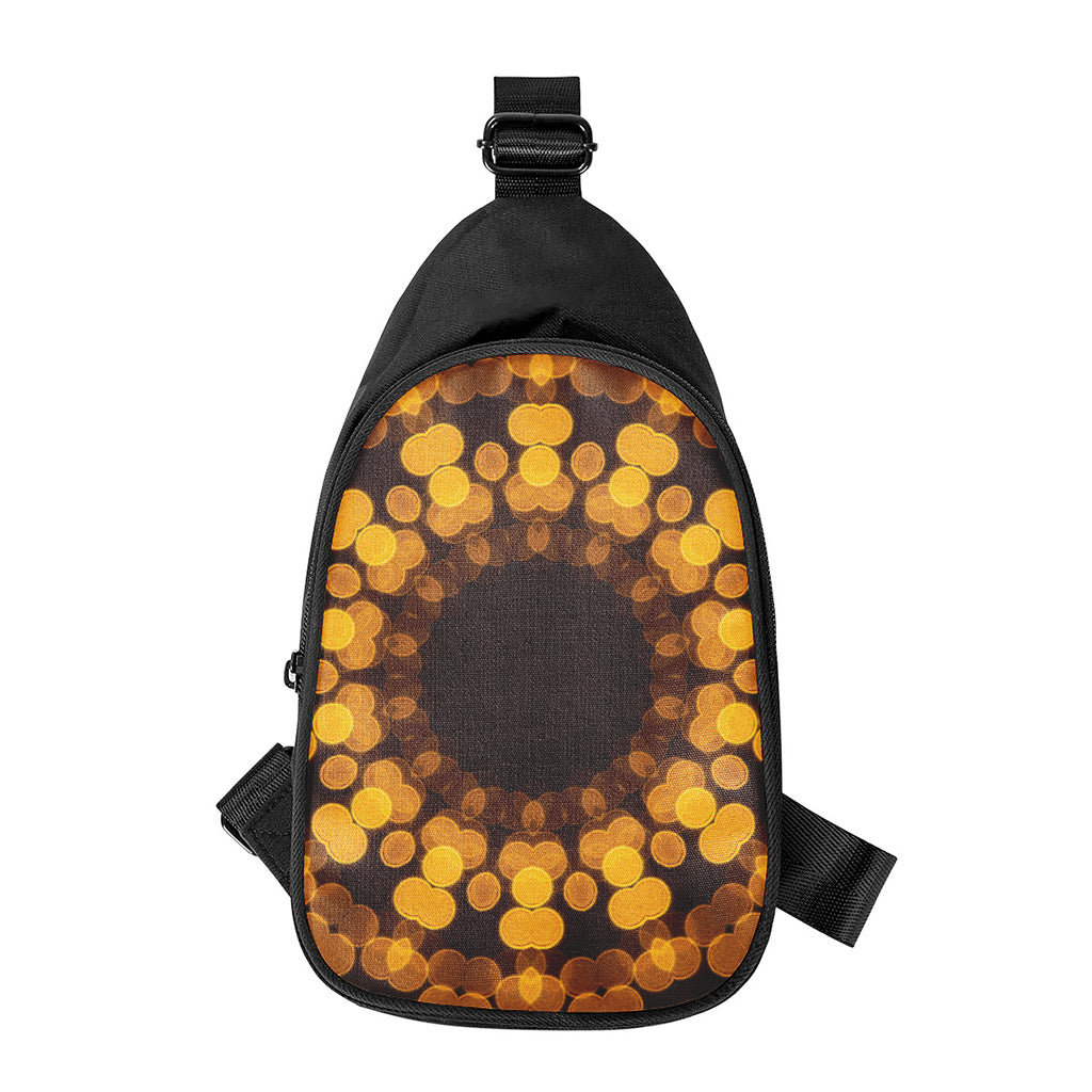 Yellow Spot Kaleidoscope Print Chest Bag