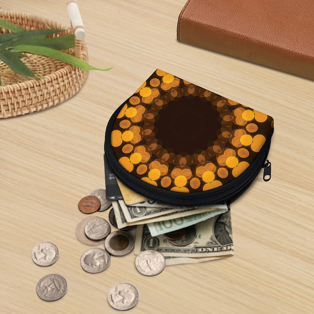 Yellow Spot Kaleidoscope Print Coin Purse