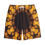Yellow Spot Kaleidoscope Print Cotton Shorts