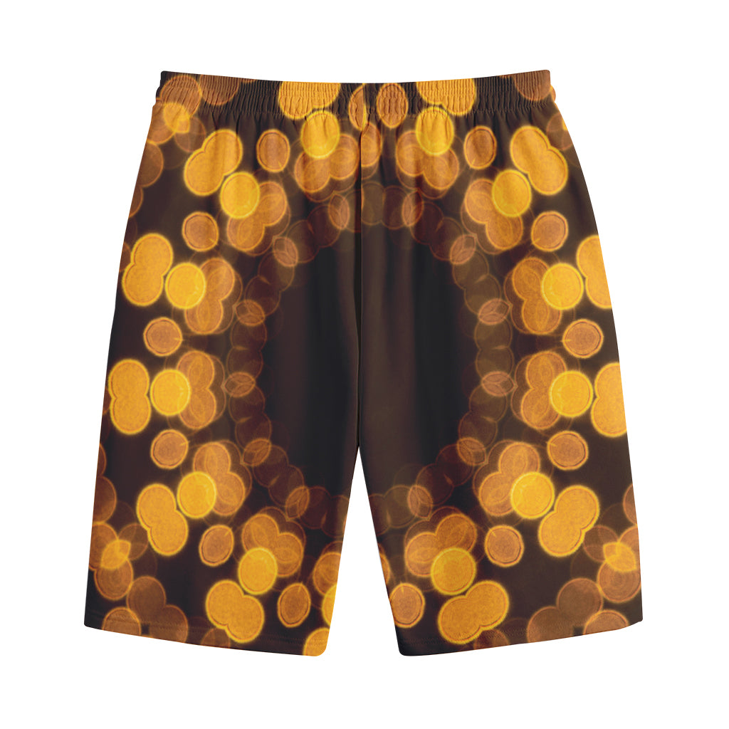 Yellow Spot Kaleidoscope Print Cotton Shorts