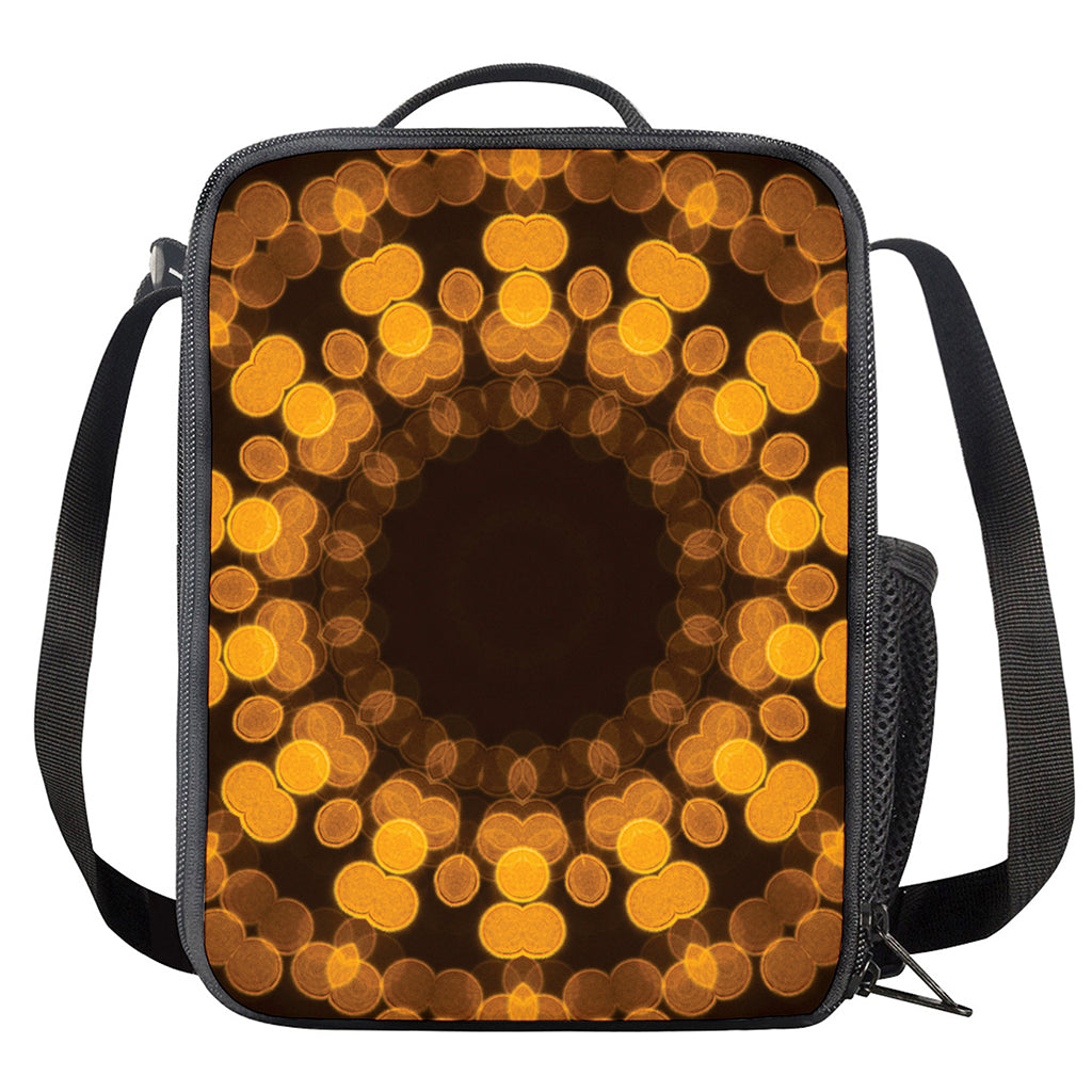 Yellow Spot Kaleidoscope Print Crossbody Lunch Bag