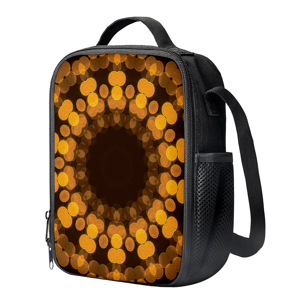 Yellow Spot Kaleidoscope Print Crossbody Lunch Bag