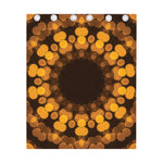 Yellow Spot Kaleidoscope Print Curtain