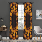 Yellow Spot Kaleidoscope Print Curtain