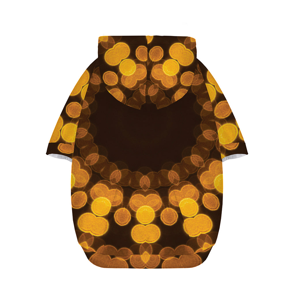 Yellow Spot Kaleidoscope Print Dog Zip Up Hoodie