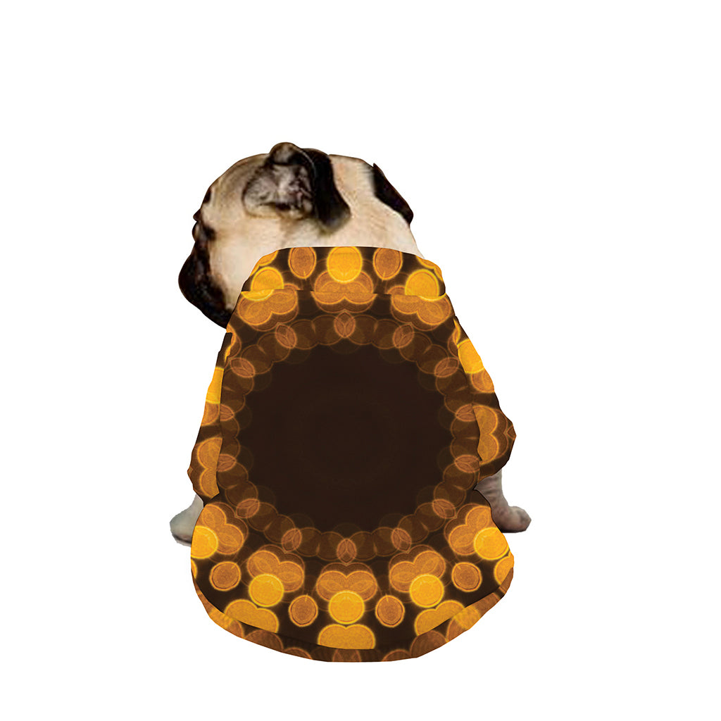 Yellow Spot Kaleidoscope Print Dog Zip Up Jacket