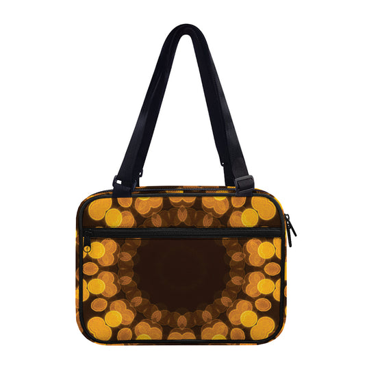 Yellow Spot Kaleidoscope Print Double Strap Bible Bag