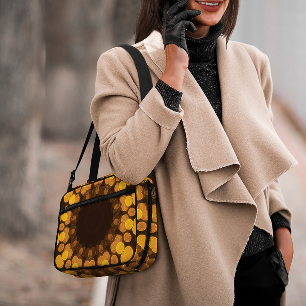 Yellow Spot Kaleidoscope Print Double Strap Bible Bag
