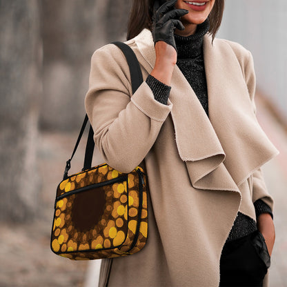 Yellow Spot Kaleidoscope Print Double Strap Bible Bag