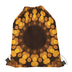 Yellow Spot Kaleidoscope Print Drawstring Bag