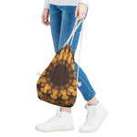 Yellow Spot Kaleidoscope Print Drawstring Bag