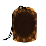 Yellow Spot Kaleidoscope Print Drawstring Makeup Bag