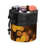 Yellow Spot Kaleidoscope Print Drawstring Makeup Bag