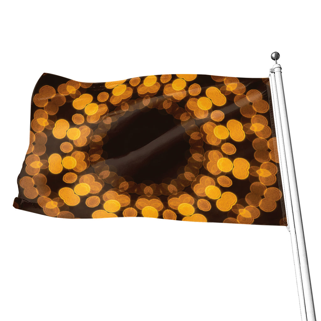 Yellow Spot Kaleidoscope Print Flag