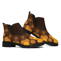 Yellow Spot Kaleidoscope Print Flat Ankle Boots