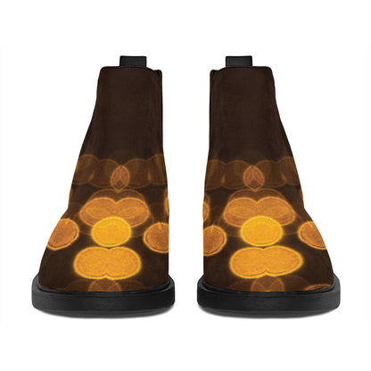 Yellow Spot Kaleidoscope Print Flat Ankle Boots