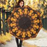 Yellow Spot Kaleidoscope Print Foldable Umbrella