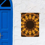 Yellow Spot Kaleidoscope Print Garden Flag