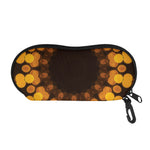 Yellow Spot Kaleidoscope Print Glasses Case