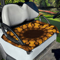 Yellow Spot Kaleidoscope Print Golf Cart Seat Cover