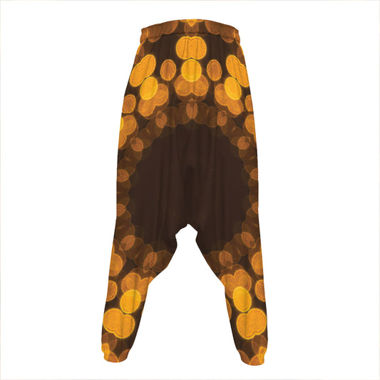 Yellow Spot Kaleidoscope Print Hammer Pants