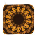Yellow Spot Kaleidoscope Print Hand Towel