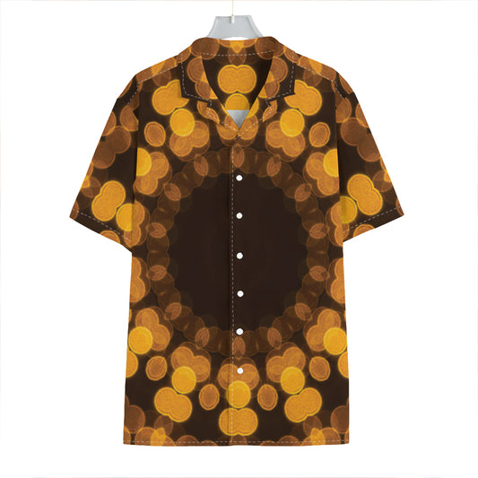 Yellow Spot Kaleidoscope Print Hawaiian Shirt