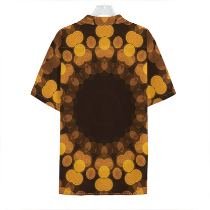 Yellow Spot Kaleidoscope Print Hawaiian Shirt