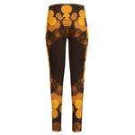 Yellow Spot Kaleidoscope Print High-Waisted Pocket Leggings