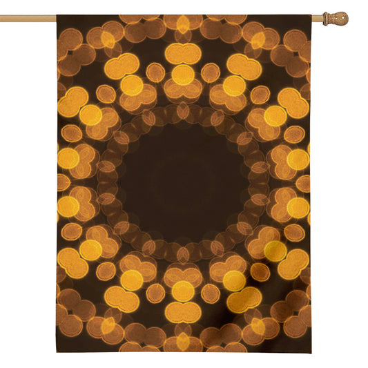 Yellow Spot Kaleidoscope Print House Flag