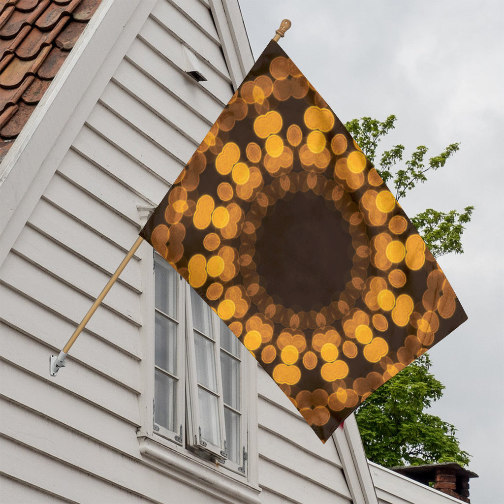 Yellow Spot Kaleidoscope Print House Flag