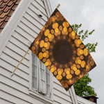 Yellow Spot Kaleidoscope Print House Flag