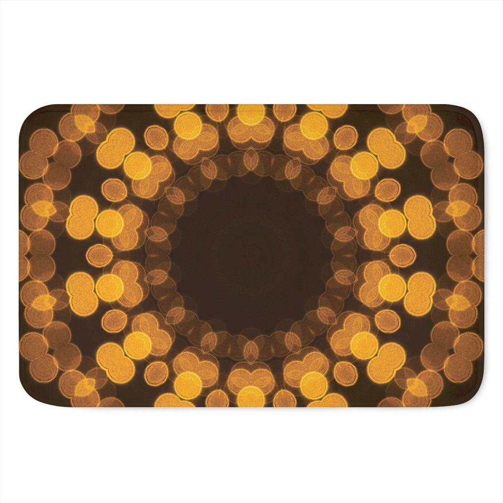 Yellow Spot Kaleidoscope Print Indoor Door Mat